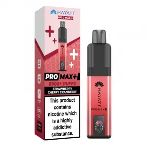 Strawberry Cherry Cranberry Hayati Pro Max Plus 6K Disposable Vape 20mg